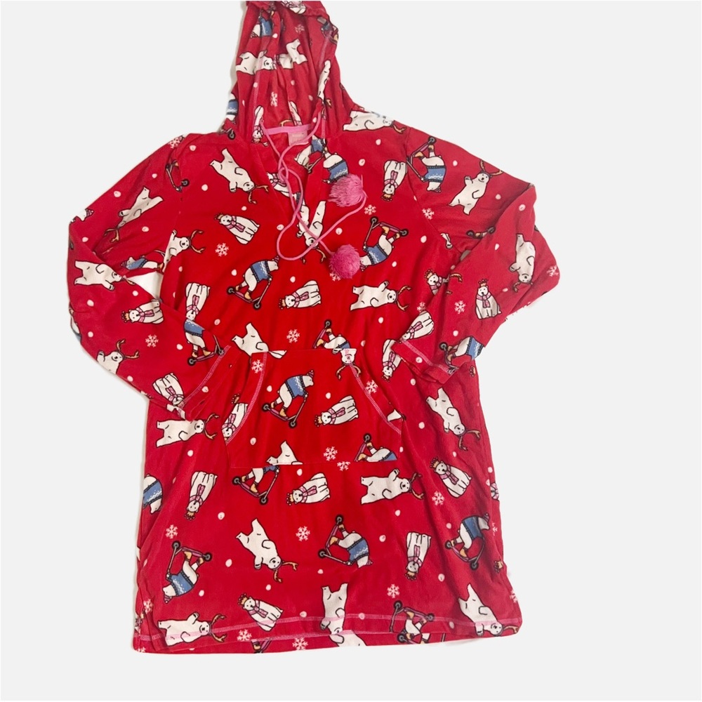 🔥3/$15🔥 Jenni Hooded Fleece Nightgown Polar Bears